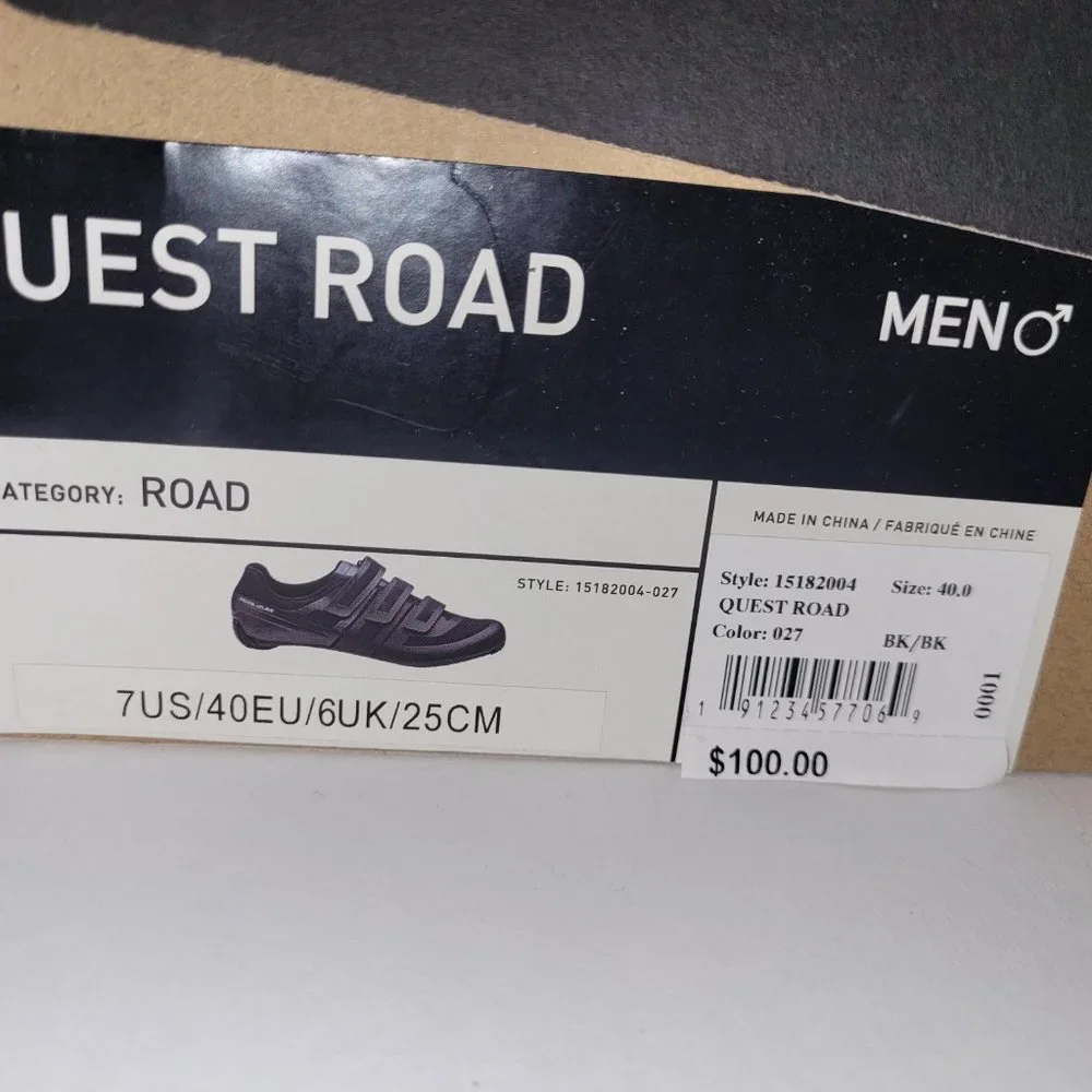 Pearl Izumi Men's Men's Quest Road Shoes Black New 7US /40EU - Picture 5 of 11